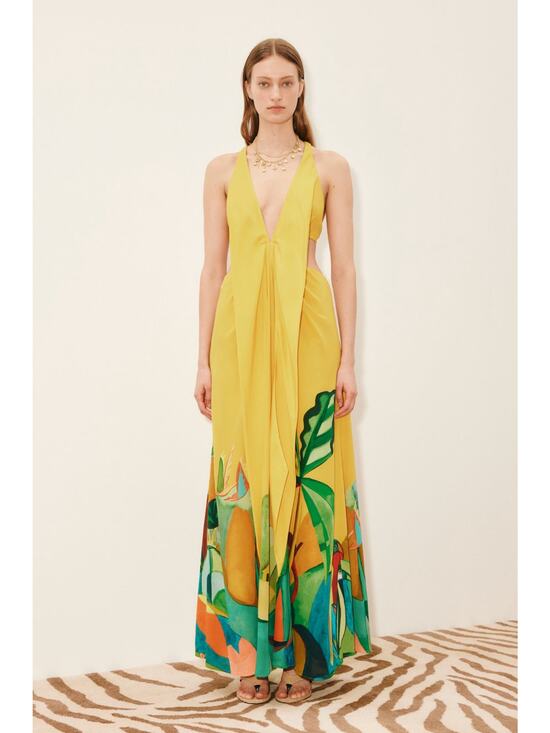 ALEMAIS Dresses & Skirts - Alemais mokshini silk cut out midi dress
